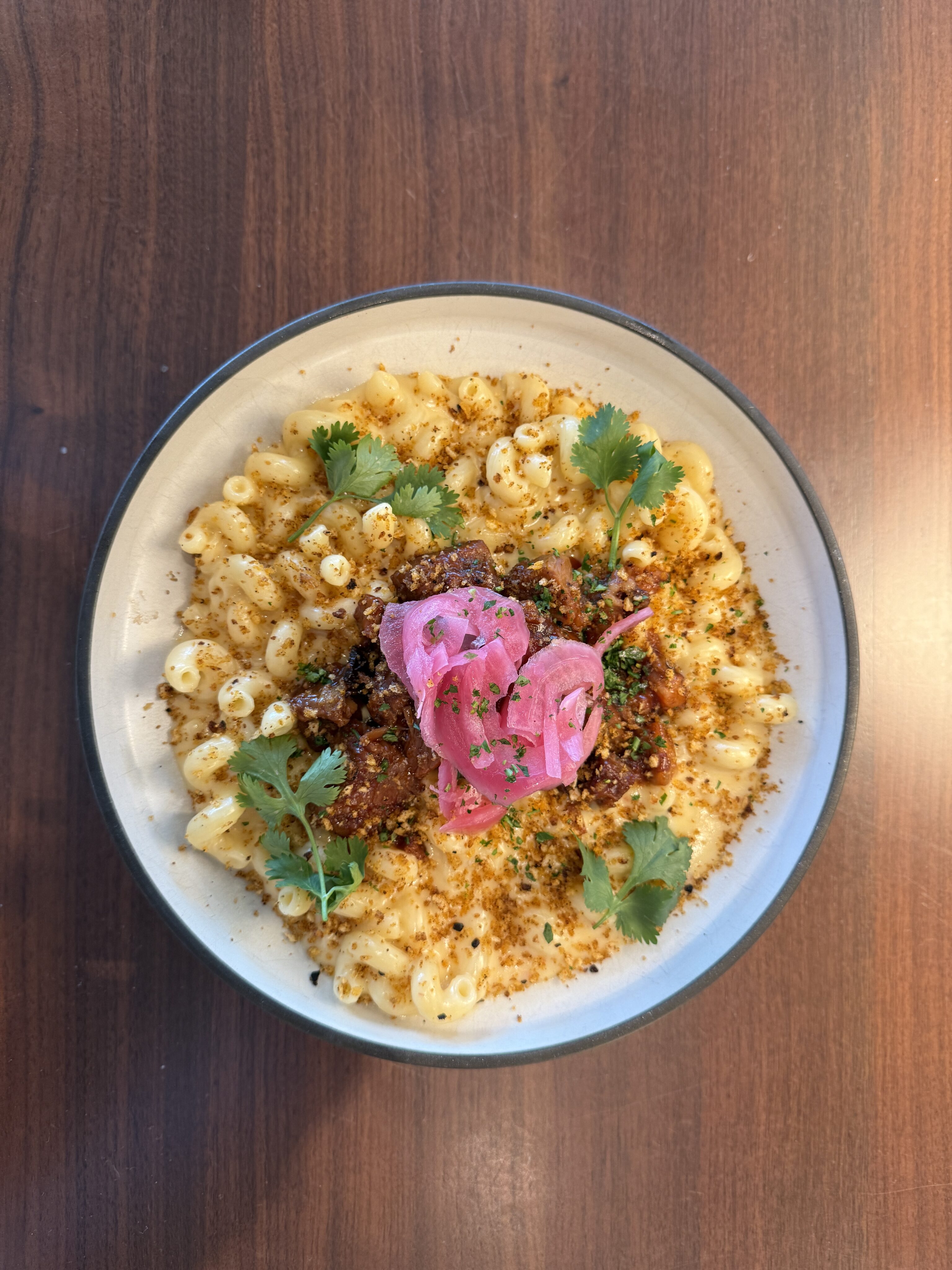 Brisket Mac & Cheese from Nest on Four, a sports bar near Mercedes-Benz Stadium and State Farm Arena