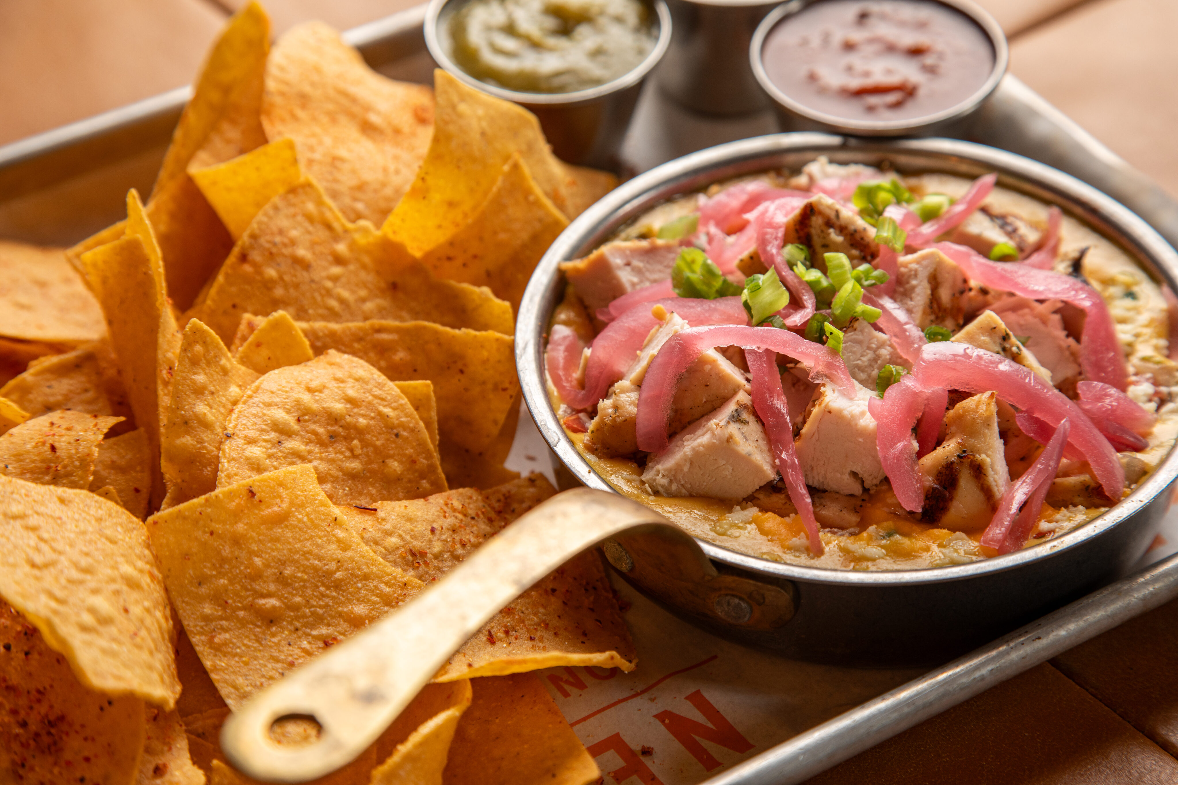 Chips and Queso at Nest on Four