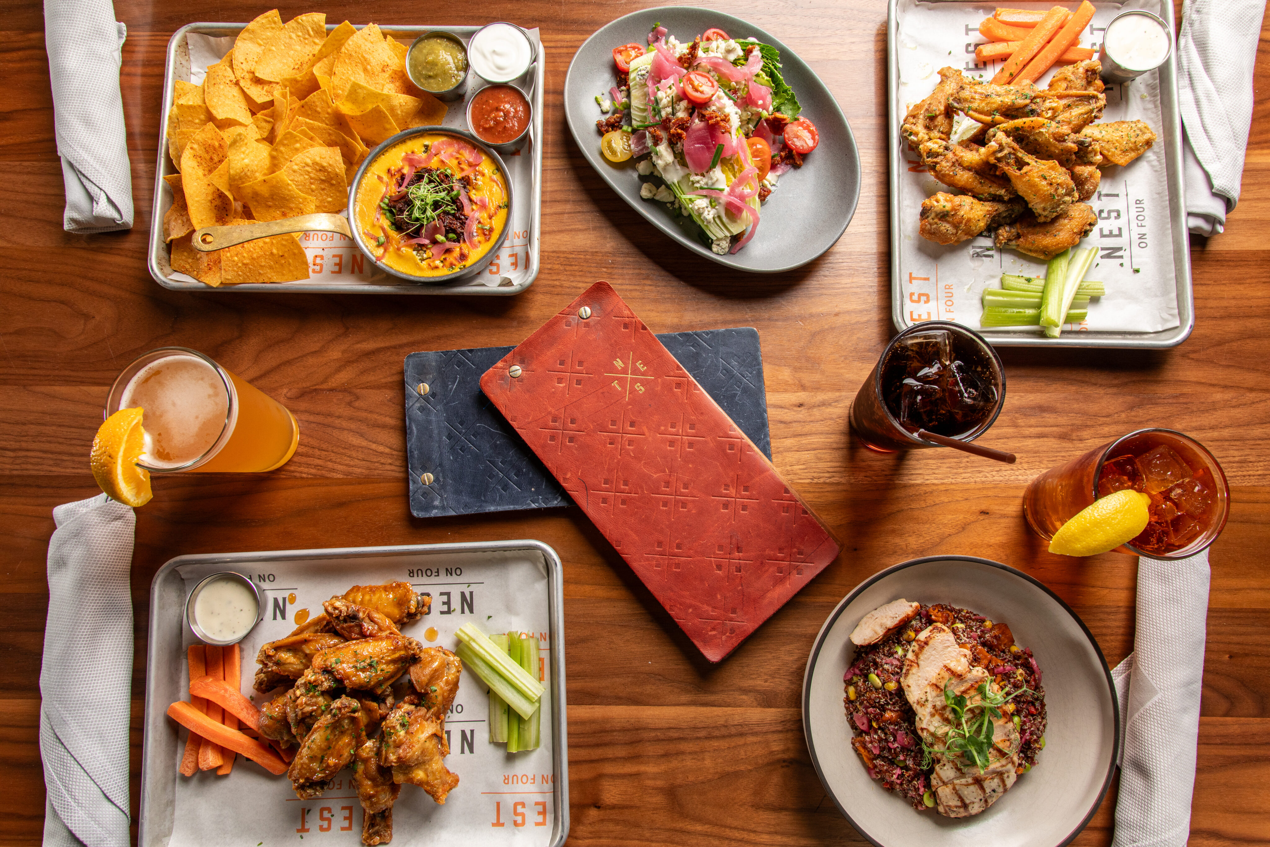 A selection of menu items from Nest on Four